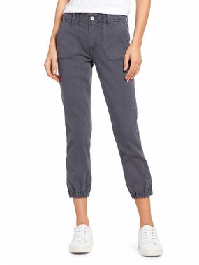 PAIGE Mayslie Jogger Pants Gray Utility Ankle Zip Size 30